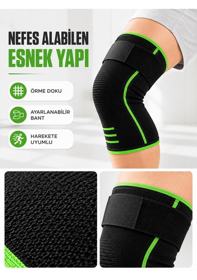 Lexroo Diz Destekleyici Spor Dizlik Esnek Örme Kumaşlı Ayarlanabi Diğer