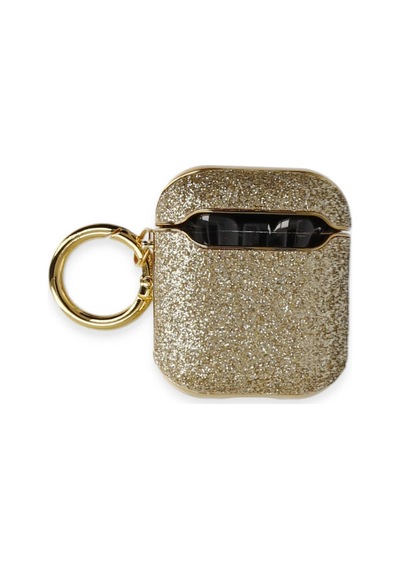Apple, Uyumlu AirPods 2 2.nesil Spell Simli Kılıf - Gold