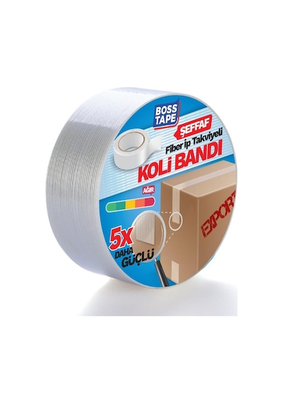 Lifli Koli Bandı Şeffaf 45mmx25mt