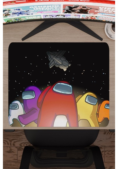 Among Us Kaymaz Dikişli Kauçuk Oyuncu Mousepad V4 - 48x40 Xl Gaming Mouse Pad Fare Altlığı