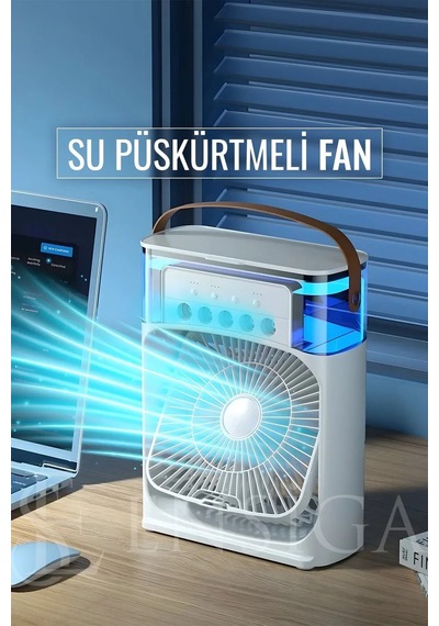 Usb Li Su Püskürtmeli Hava Serinletici Fan