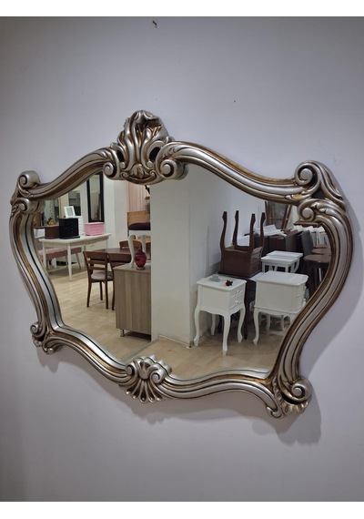 Dresuar Ayna 90617 Polyester Döküm Çöl Gri Renk Flotal Ayna El Yapım