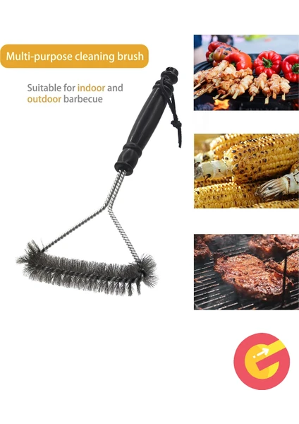 2'li Paket Mangal Barbekü Temizleyici, Metal Barbekü Izgara Temizleme Fırçası Ve Kazıyıcı