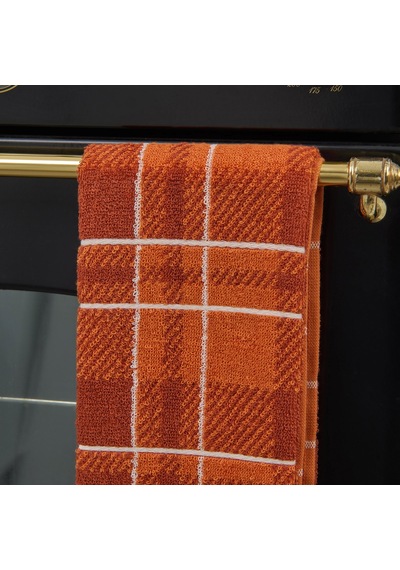 Soft Plaid Mutfak Havlusu - Kiremit - 40x66 Cm Çok Renkli