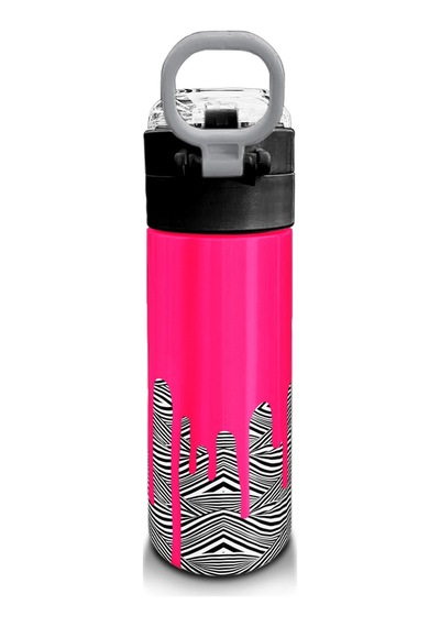 Coral High Kids Pembe Siyah Beyazdesenli Pipetli Ve Direkt İçim Çelik Termos 500 Ml 31878 Pembe - Siyah