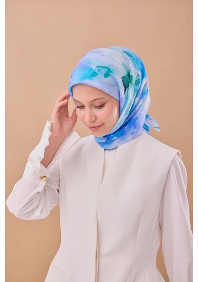 Silk Home Olinda İpek Eşarp 47004-15 Lila, Petrol Mavisi, Yeşil, Mor