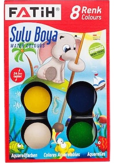 Fatih Sulu Boya 8 Renk 24 Ml S-8 Çok Renkli