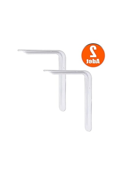 Beyaz L Demir Raf Altı Ayak - 16.5 X 23 Cm, 2 Adet -
