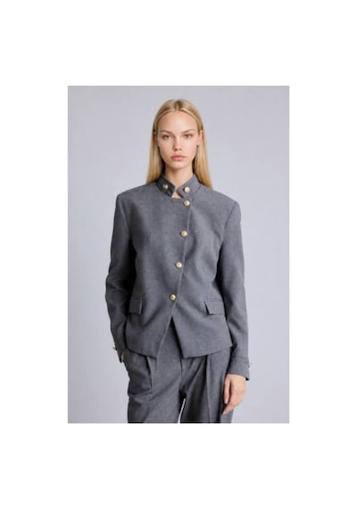Defacto Regular Fıt Dik Yaka Blazer Ceket I3334ax26auar168 Antrasit-ar168