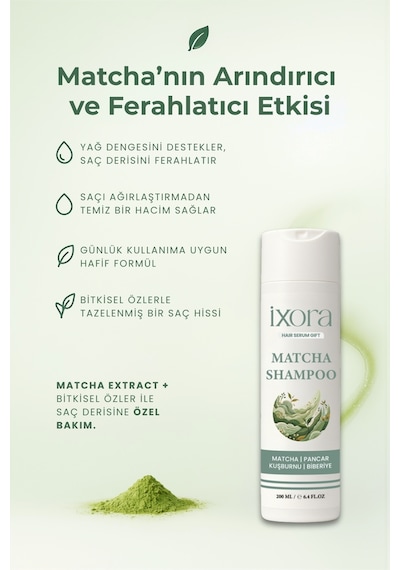 İxora Dökülme Karşıtı Matchalı Şampuan 200 Ml
