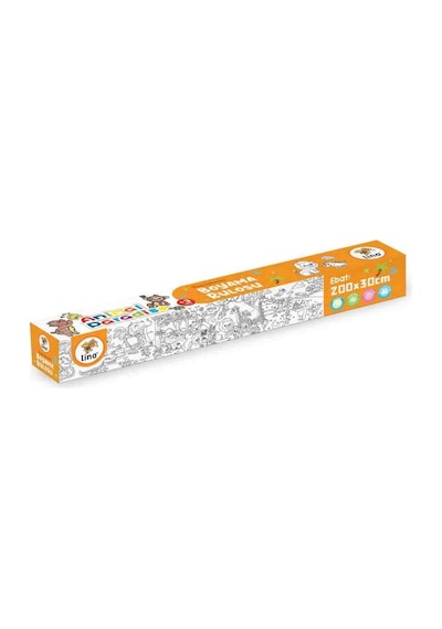 Carioca 4'lü Boyama Seti + Lino Yapışkanlı Boyama Kağıdı 200x30 Cm Anımal Paradıse