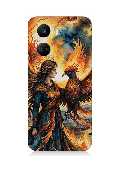 Huawei Nova 10 Se Uyumlu Anka Kuşu Desenli Silikon Kılıf