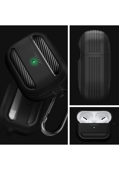 Airpods Pro 1 İle Uyumlu Kılıf Rugged Armor Matte Black - Asd00540