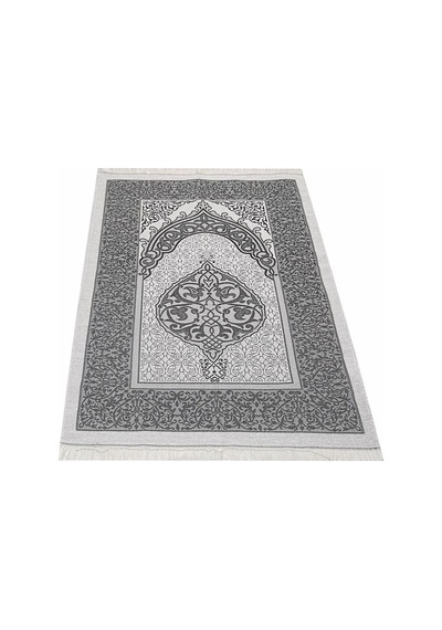 Hediyelik İpek Nur Tafta Seccade Siyah 68x110 Cm - 200 Gr Çok Renkli