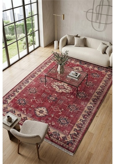 Yolluk Halı Kaymaz Taban Yıkanabilir Leke Tutmaz Kilim Özel Ölçü Koridor Halısı 3029 Çok Renkli