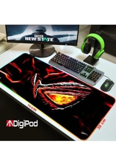 Rgb Oyuncu Mousepad Rgb Gaming Oyuncu Mouse Pad Kaymaz Taban 70 X 30 4mm