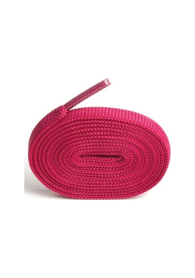 Hapshoe Fuşya Pembe 1 Cm Kalınlığında 1 Çift Yassı Spor Ayakkabı Bağcığı