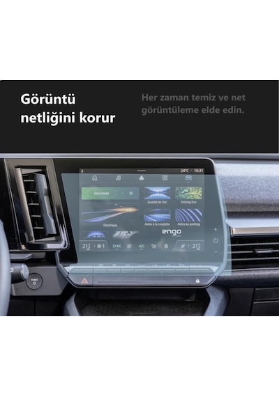 Renault Austral Multimedya 9 İnç İle Uyumlu Ekran Koruyucu Şeffaf Nano Belirtilmemiş
