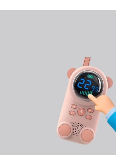 Şarjlı Bebek Telsizi Uzun Mesafe 22 K Lcd Ekran Vox Modu 400 Mah Çok Renkli