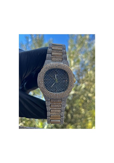 Lüks Metal Taşlı Kordon Takvimli Unisex Kol Saati Altın/gümüşiçisiyah - 650058546 Gümüş
