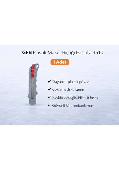 Gfb Plastik Maket Bıçağı Falçata 4510 Profesyonel Maket Bıçağı 1 Adet