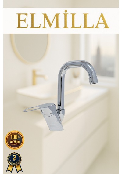 Kısa Krom Lüx Köşeli Mix Aç Kapa Banyo Lavabo Bataryası