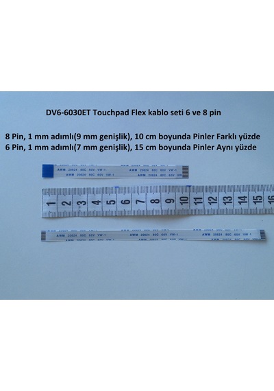 Dv6-6030Et Touchpad Flex Kablo Seti 6 ve 8 Pin 6-1-15A 8-1-10B