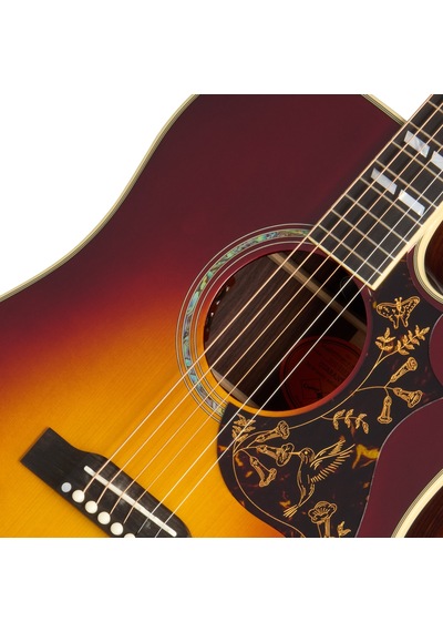 Epiphone Hummingbird Deluxe Ec Elektro Akustik Gitar Autumn Burst