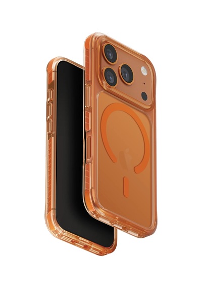 Apple   Uyumlu  iPhone 17 Pro Max Kılıf Combat Serisi Üç Katmanlı Shocksorb Magsafe Özellik Magclick Koruyucu Kapak Turuncu