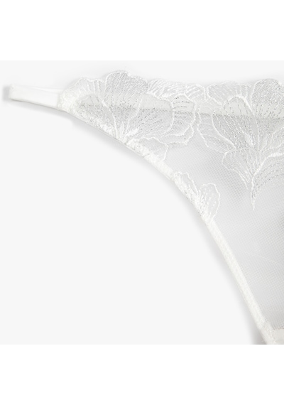 Koton String Külot Dantelli Çiçekli Beyaz 3slk30069mk 3SLK30069MK000 Beyaz