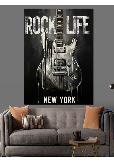 Rock Yaşam Tarzı New York Dekoratif Kanvas - Mdf Ahşap Tablo