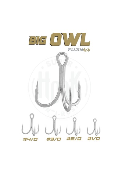 Big Owl Süper Anti-rust Üçlü Kanca