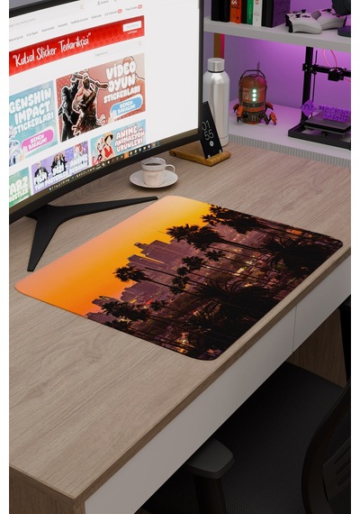 Kaliforniya Abd V5 48x40 Xl Gaming Kauçuk Kaymaz Taban Mouse Pad Fare Altlığı