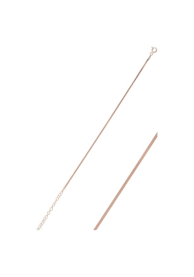 Gümüş Rose 1,4 Mm Kalınlığında İtalyan Yassı Bileklik Sgtl10096Ro