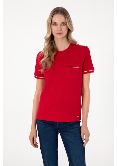 U.S. Polo Assn. Kadın Kırmızı Modal Karışımlı Bisiklet Yaka Tişört 50312942-VR030 U.S. Polo Assn. Kadın Kırmızı Modal Karışımlı Bisiklet Yaka Tişört 50312942-VR030
