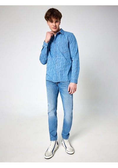 LOFT Regular Fit Erkek Gömlek U.kol Lf2032744 Q1.v1 Denim