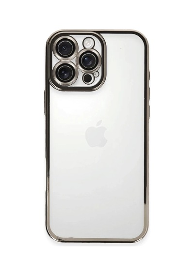 Apple iPhone Uyumlu 16 Pro Kılıf Razer Lensli Silikon - Titanyum Gri Titanyum-gri