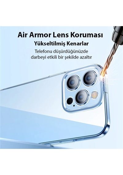 Baseus Crystal Apple İphone Uyumlu 14 Pro 6.1 Ultra-thin Silikon Kılıf + Tempered Ekran Koruyucu Set- 5775