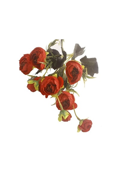 Çiçek Gül 6'li Demet Sarı-kırmızı 37 Cm Çok Renkli