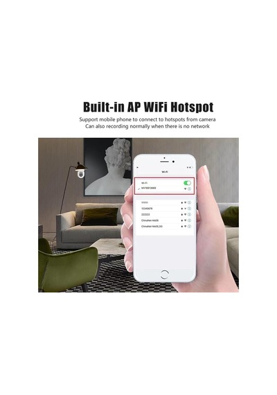 Mbois Panoramik Çift WiFi 360 Ampul Güvenlik Kamerası