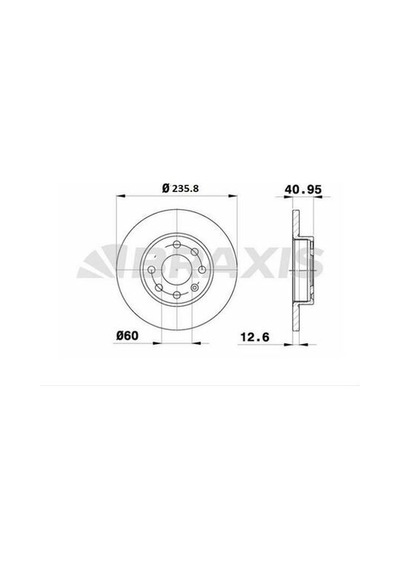 Braxis Ae0166 Ön Fren Disk Aynası Hava Soğutmasız Astra F Corsa A Corsa B 569013