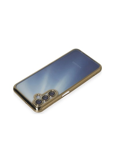 Samsung Galaxy A55 5g Uyumlu Kılıf Lensli Silikon - Gold