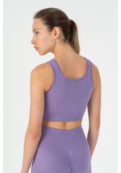 Maraton Slimfit Kadın Düz Yaka Lavanta Bra Mor