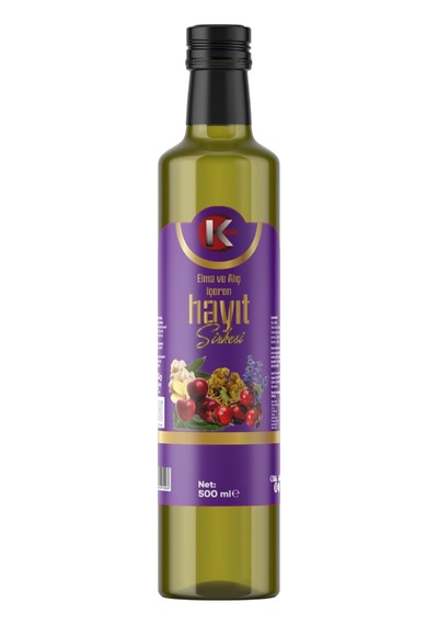 Hayıt Sirkesi 500 Ml, Alıç Ve Elma Sirkesi Bazlı, Hayıt Otu, Rezene Ve Zencefilli Bitkisel Karışım