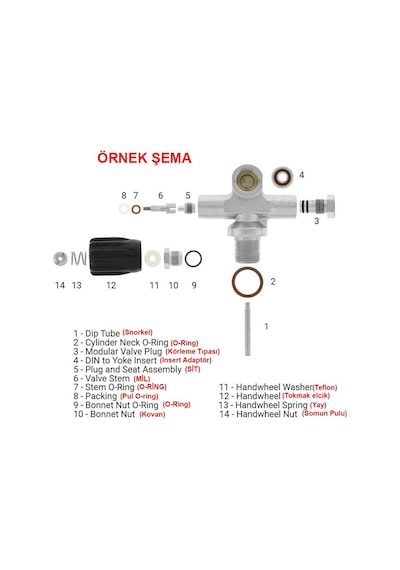 Subgear Tüp Vana Teflon Pulu Beyaz