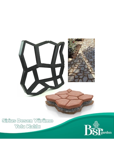 Bahçe Taş Kalıp Beton Kalıbı Zemin Kaplama Kalıbı 42x40 Cm Sirius Desen / 2 Adet / Bsr Garden