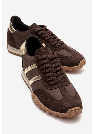 Flux Kahverengi Süet Kadın Günlük Sneaker Kahverengi
