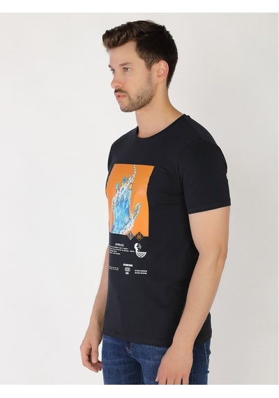 Roberto Cavalli Erkek Tshirt /M.Rob.0421.14023 - Lacivert