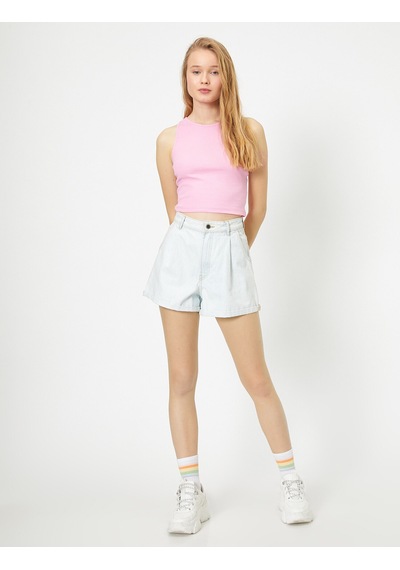 Koton Düz Atlet Pembe 0yal38235ık Gül