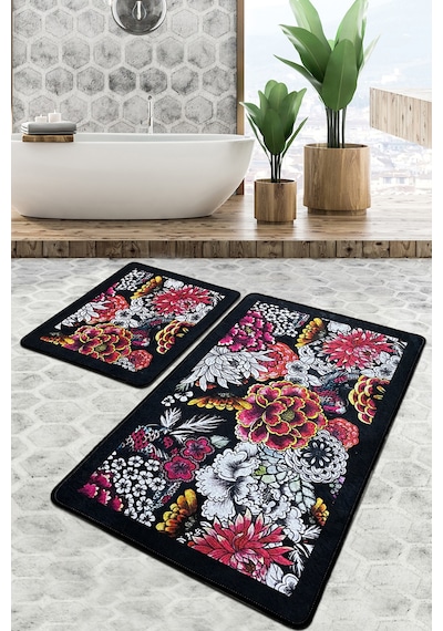 Floreale Banyo Halısı Djt 2 Li Set Çok Renkli